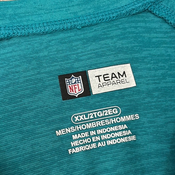 Miami Dolphins NFL Team Apparel Mens Size XXL Teal Football T-Shirt - Picture 3 of 6